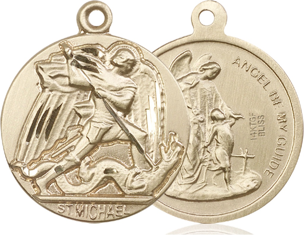 14kt Gold Filled Saint Michael the Archangel Medal