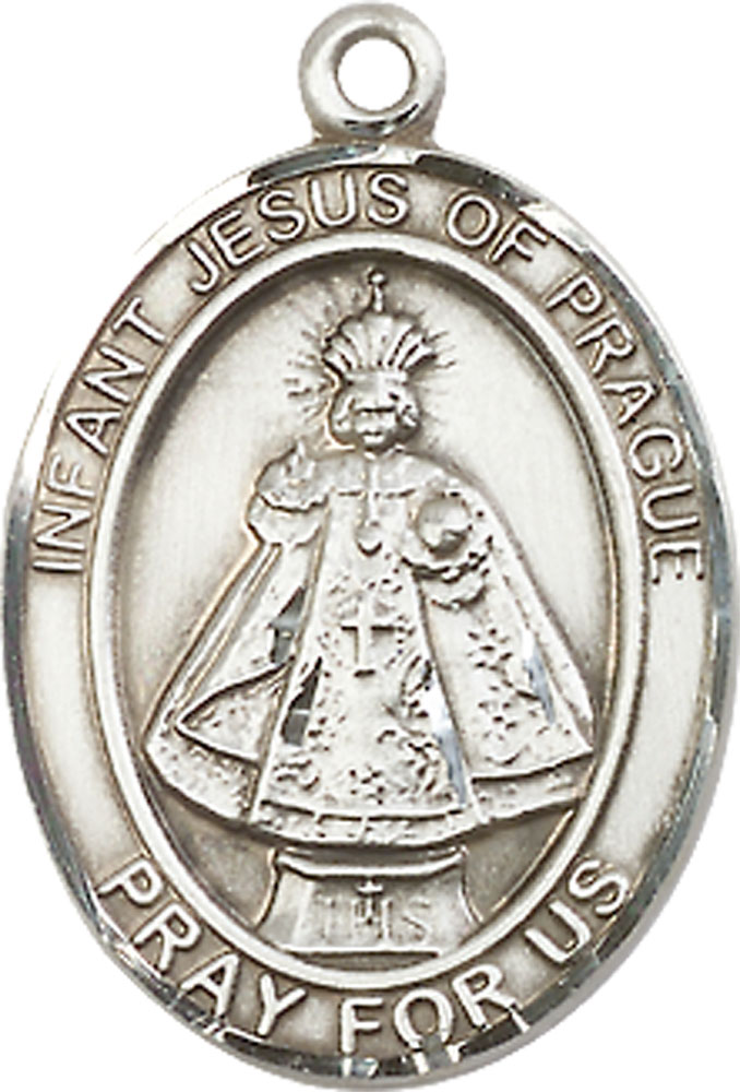 Sterling Silver Infant of Prague Medal
