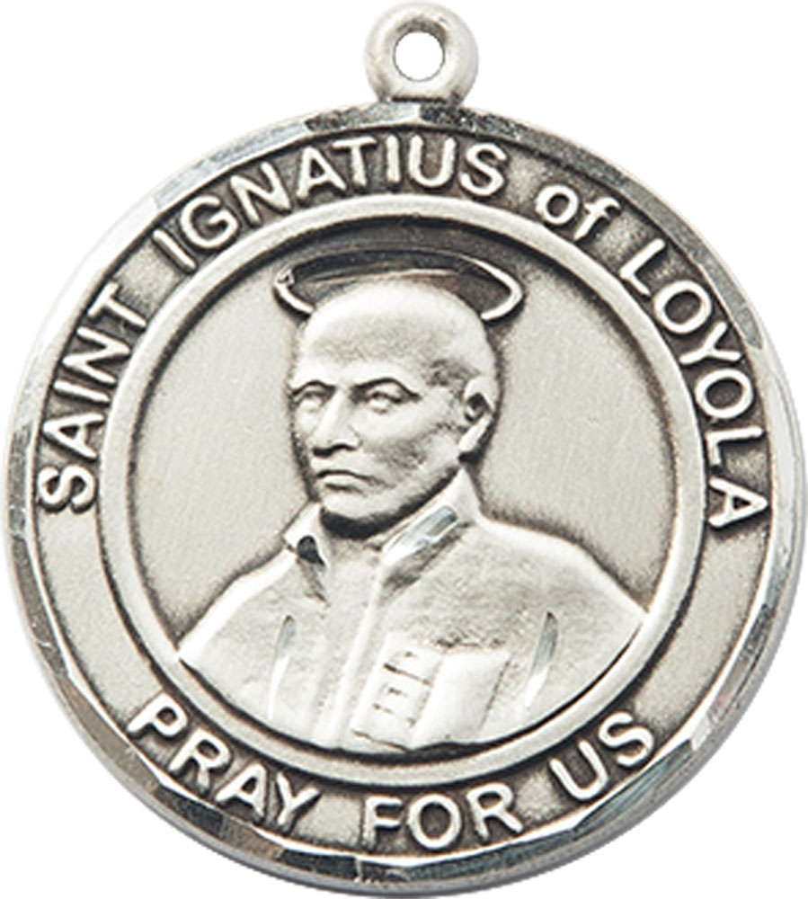 Sterling Silver Saint Ignatius of Loyola Medal