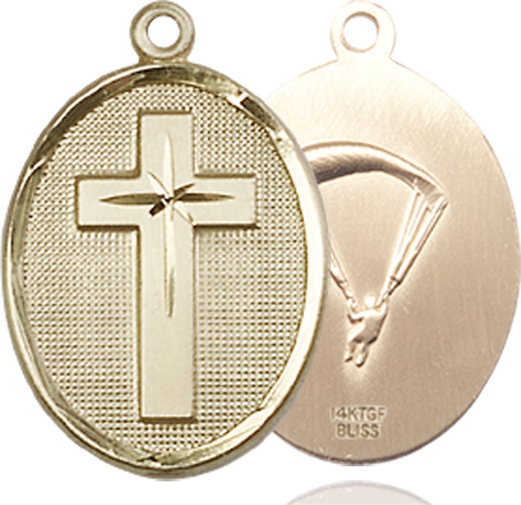 14kt Gold Filled Cross Paratroopers Medal