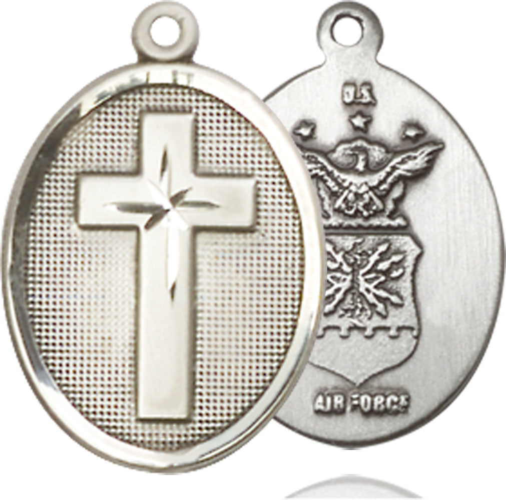 Sterling Silver Cross Air Force Medal