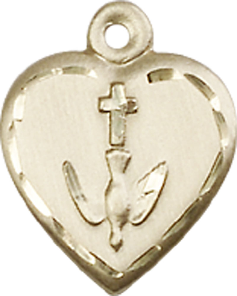 14kt Gold Filled Heart / Confirmation Medal