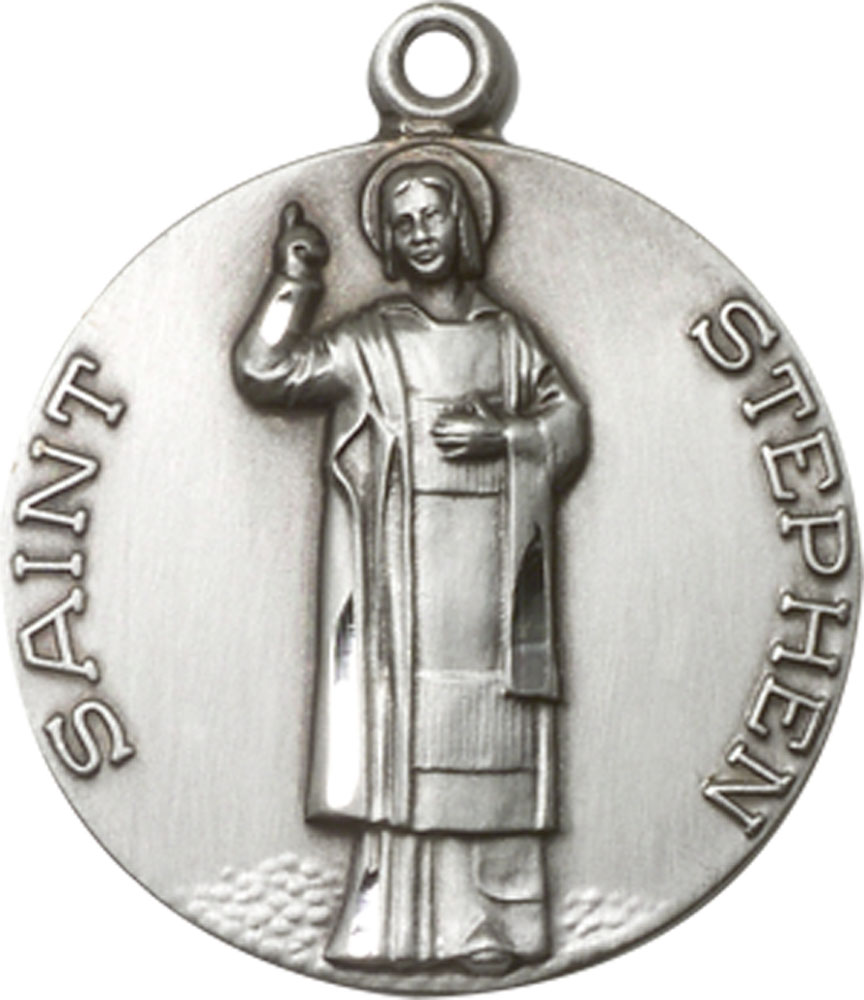 Sterling Silver Saint Stephen Medal