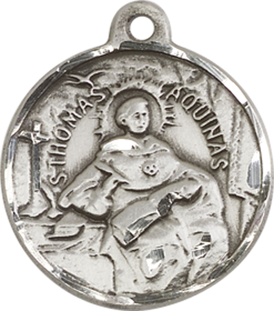 Sterling Silver Saint Thomas Aquinas Medal