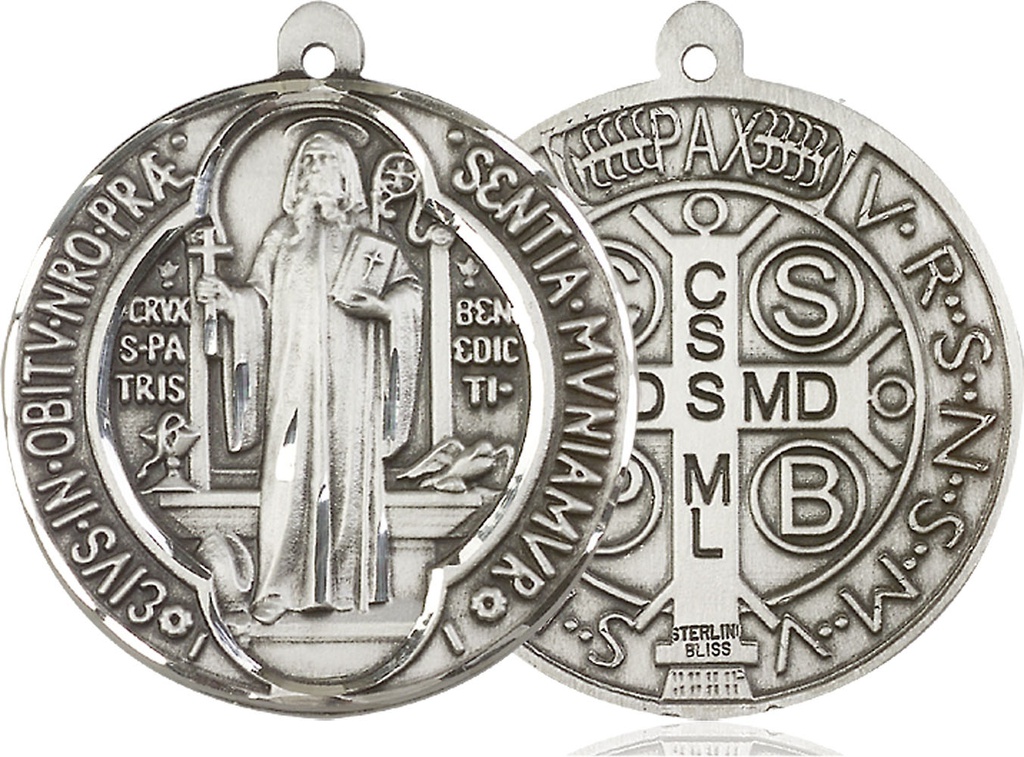 Sterling Silver Saint Benedict Medal