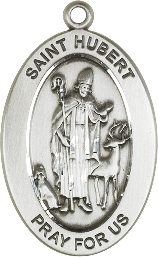 Sterling Silver Saint Hubert of Liege Medal