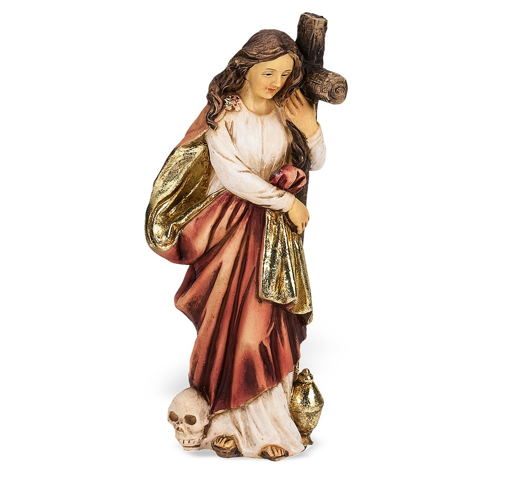 4" Cold Cast Resin Hand Painted Statue of St. Mary Magdalene 