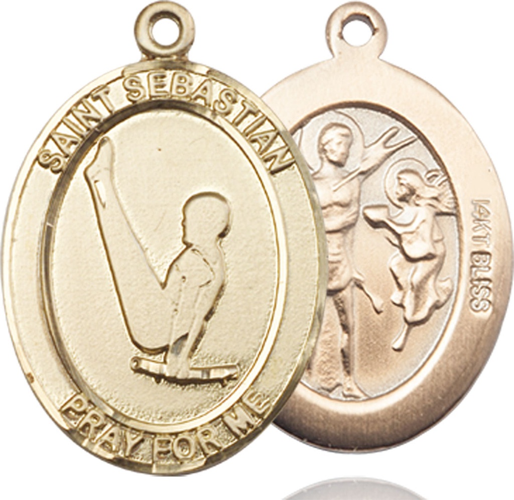 14kt Gold Saint Sebastian Gymnastics Medal