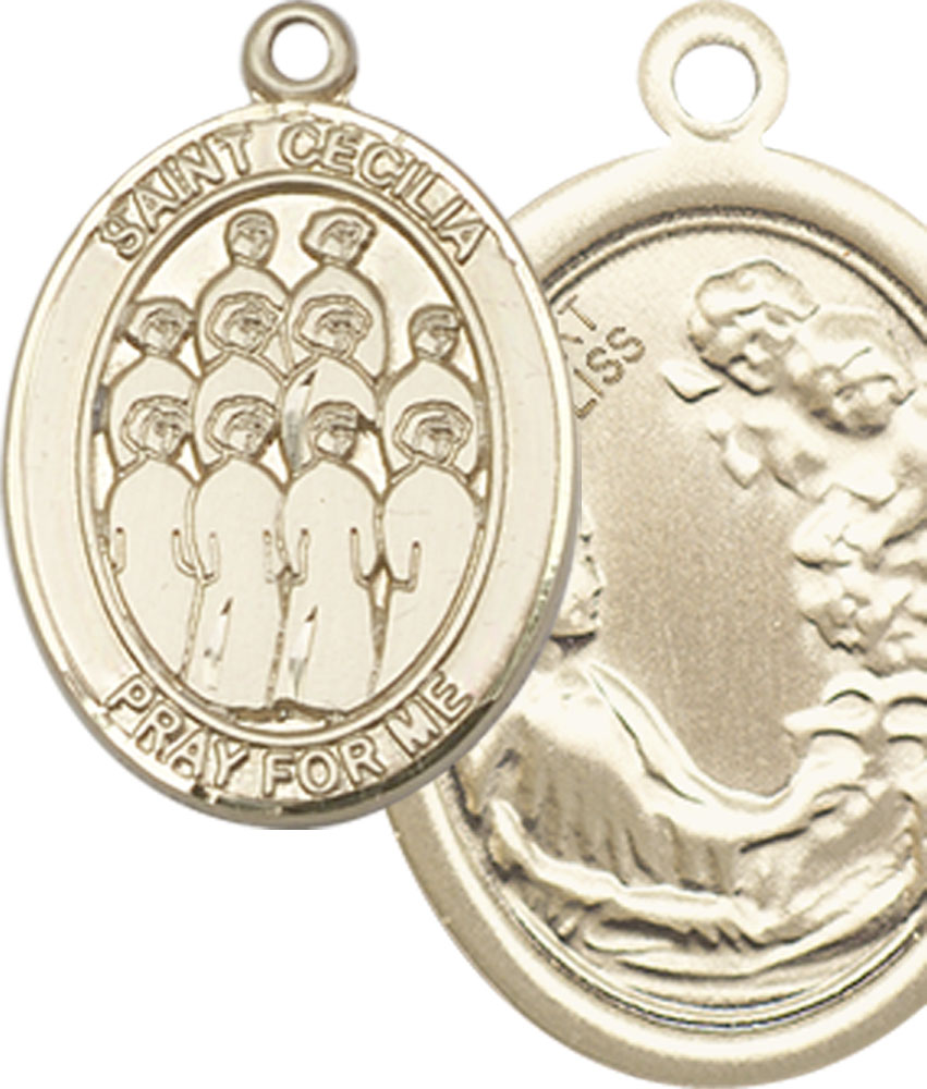 14kt Gold Saint Cecilia Choir Medal