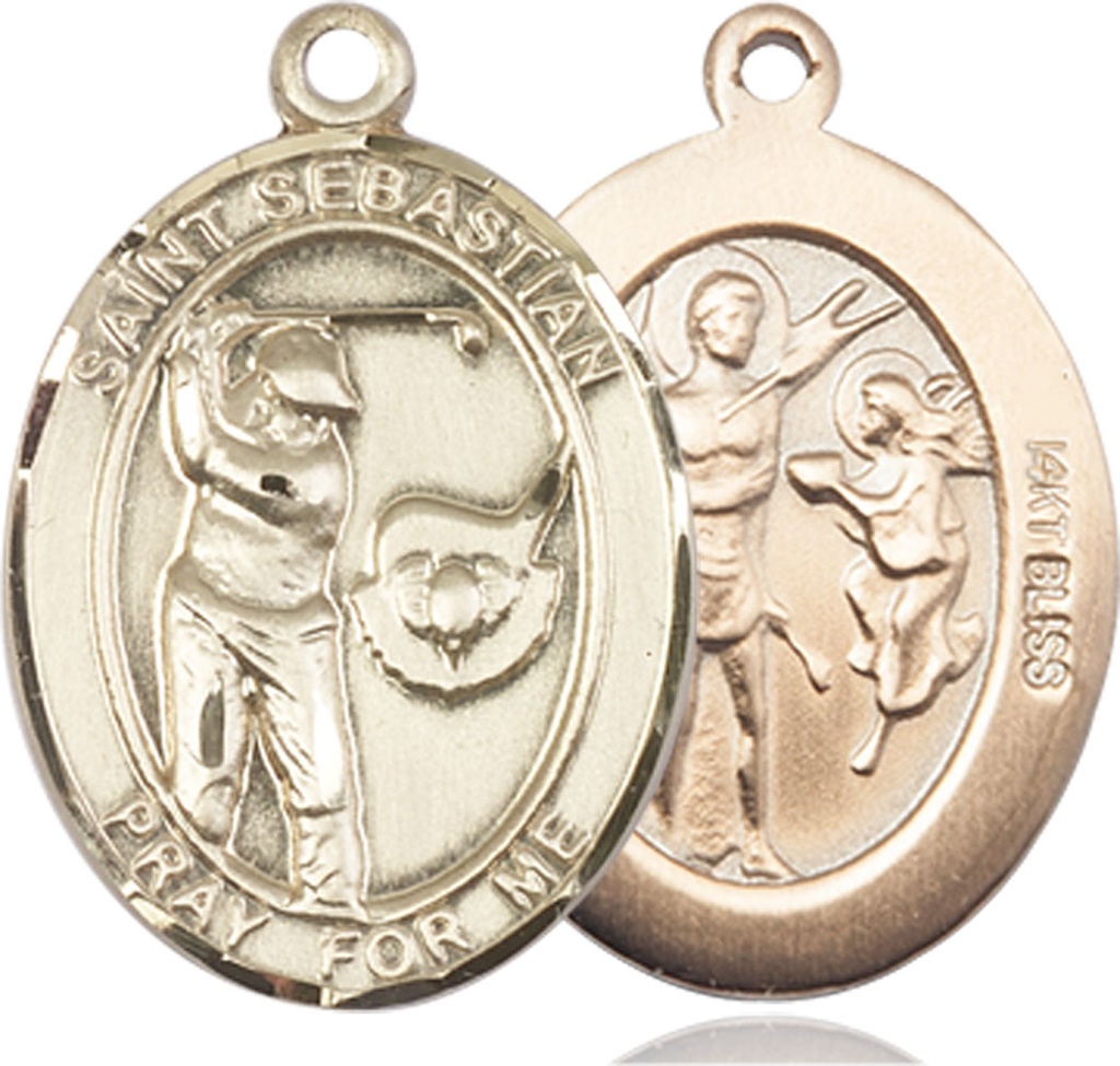 14kt Gold Saint Sebastian Golf Medal