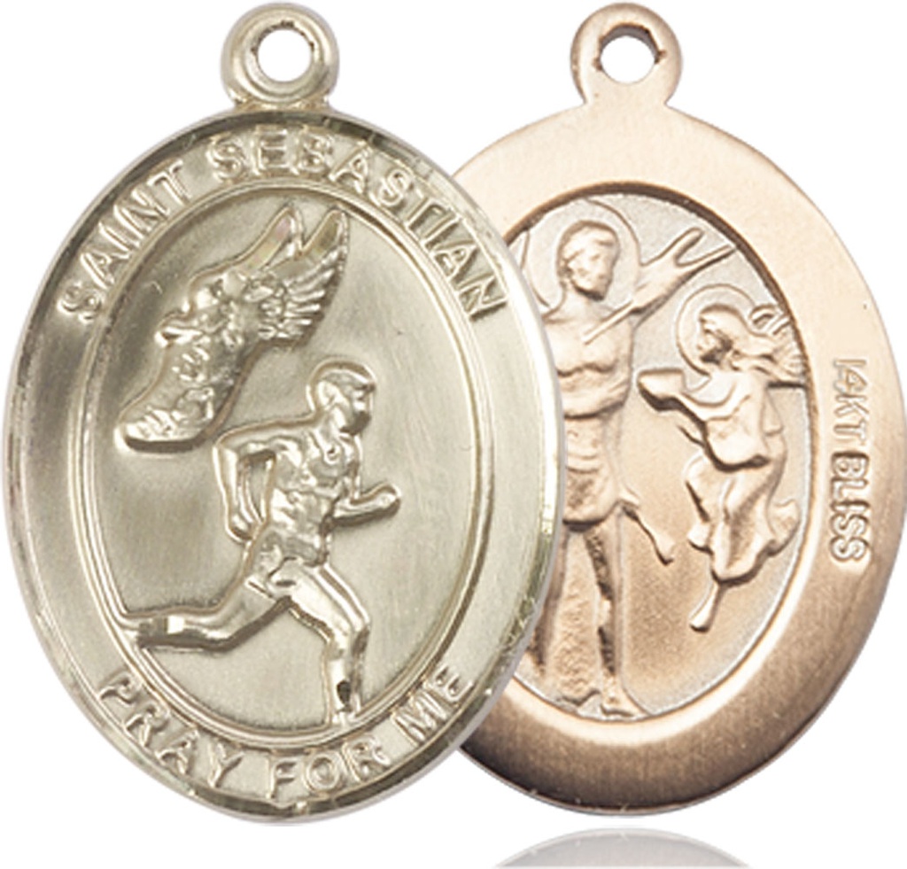 14kt Gold Saint Sebastian Track and Field Medal