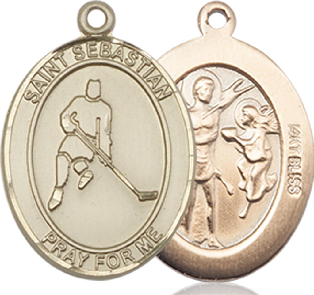 14kt Gold Saint Sebastian Ice Hockey Medal