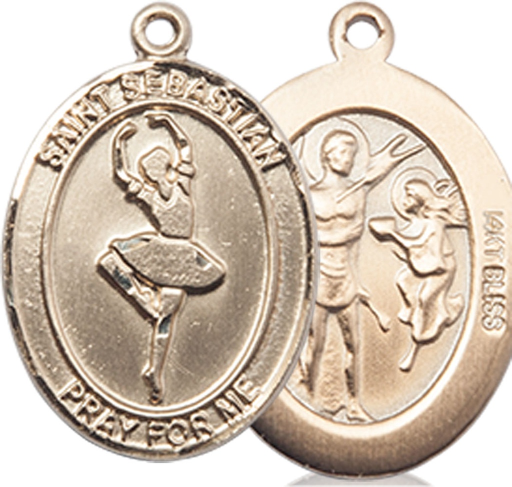 14kt Gold Saint Sebastian Dance Medal