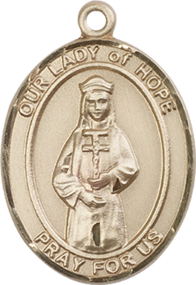 14kt Gold Our Lady of Hope Medal