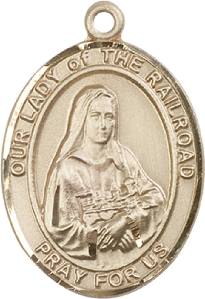 14kt Gold Our Lady of the Railroad Medal