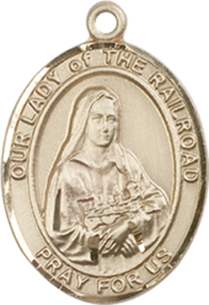 14kt Gold Our Lady of the Railroad Medal