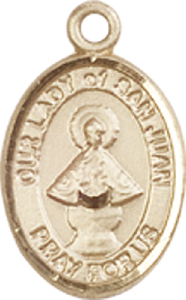 14kt Gold Our Lady of San Juan Medal