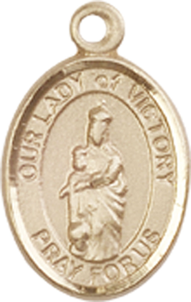 14kt Gold Our Lady of Victory Medal
