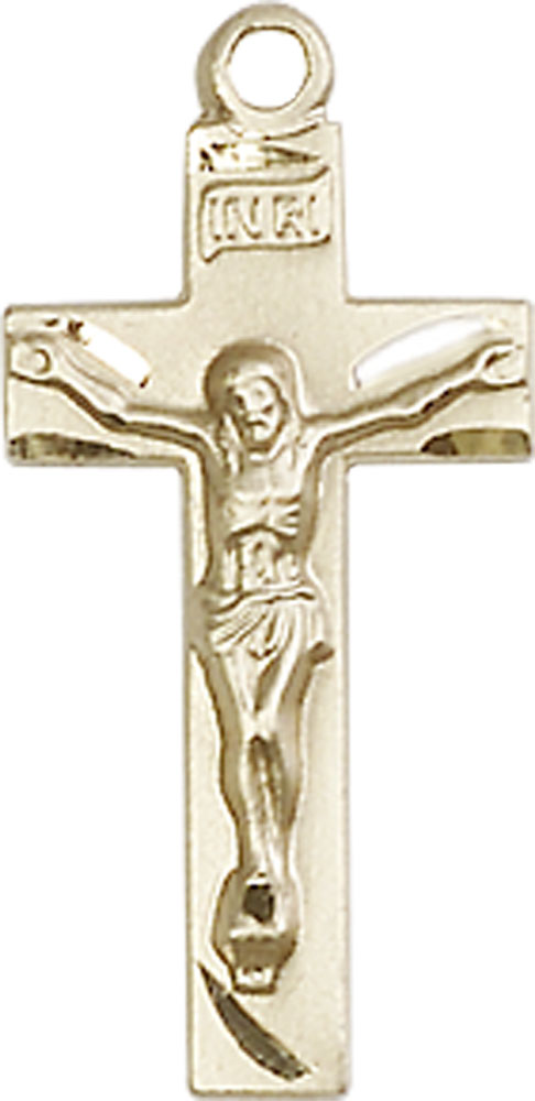 14kt Gold Crucifix Medal