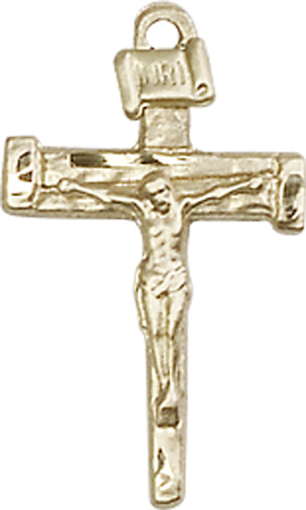 14kt Gold Nail Crucifix Medal