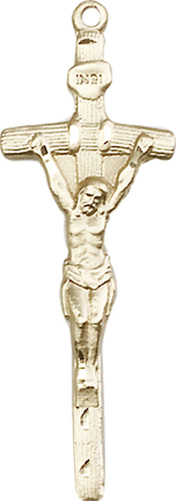 14kt Gold Papal Crucifix Medal