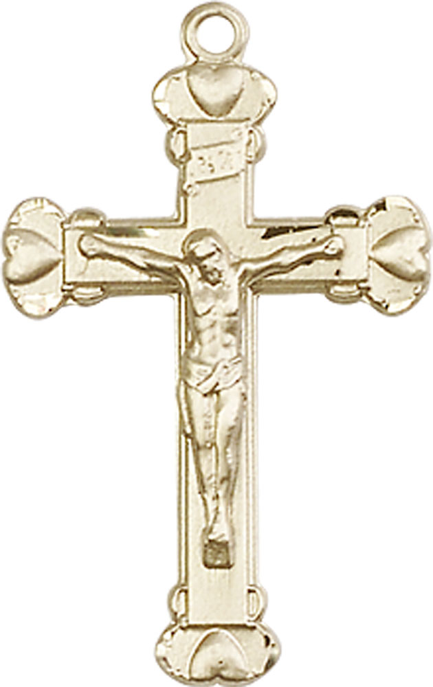 14kt Gold Crucifix Medal