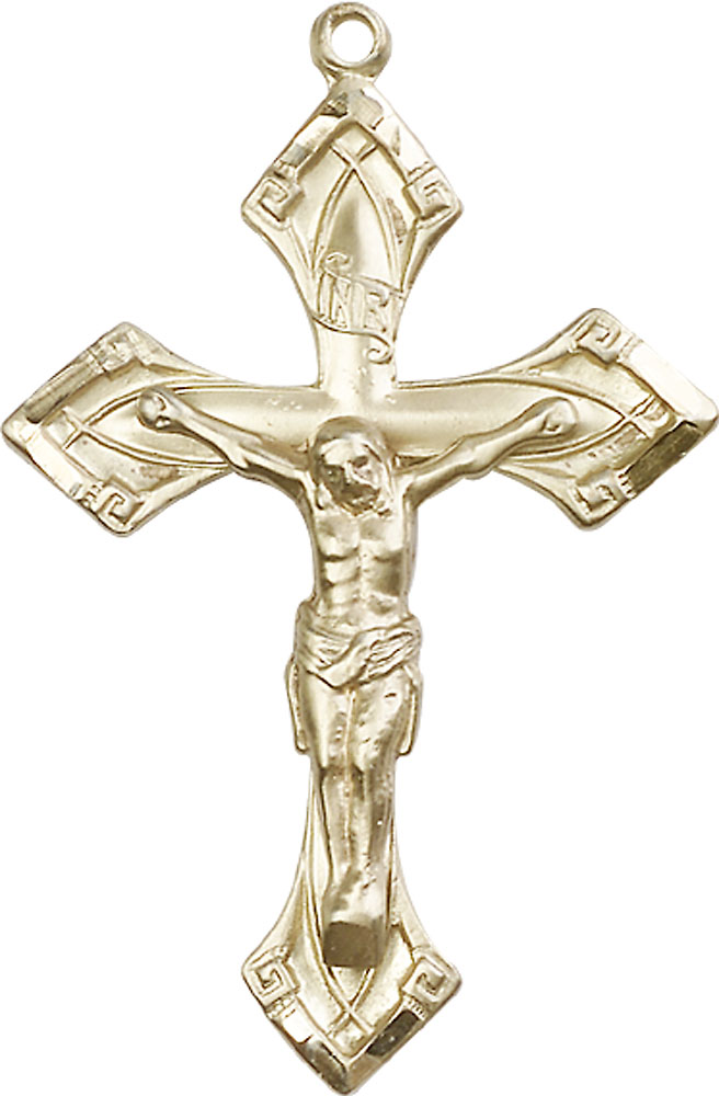 14kt Gold Crucifix Medal
