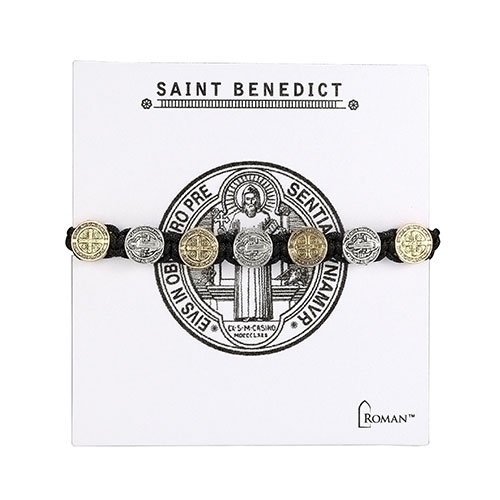 7"L Gold St. Benedict Bracelet Woven
