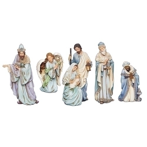 5Pc St 15&quot;Blue Robe Nativity - Christmas