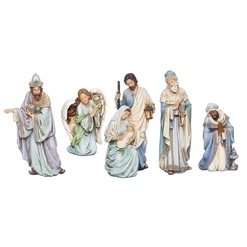 5Pc St 15&quot;Blue Robe Nativity - Christmas