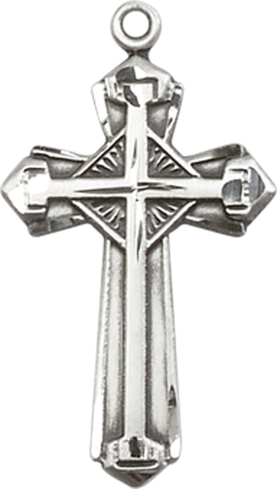 Sterling Silver Cross Medal - With Box