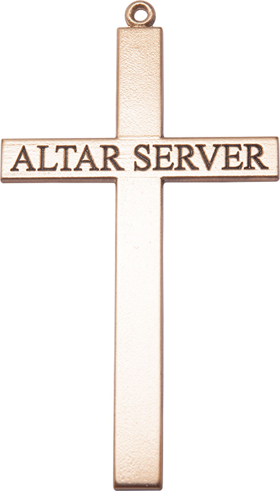 14kt Gold Filled Alter Server Cross Medal