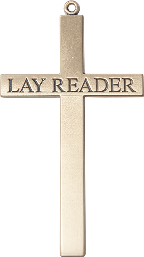 14kt Gold Filled Lay Reader Cross Medal