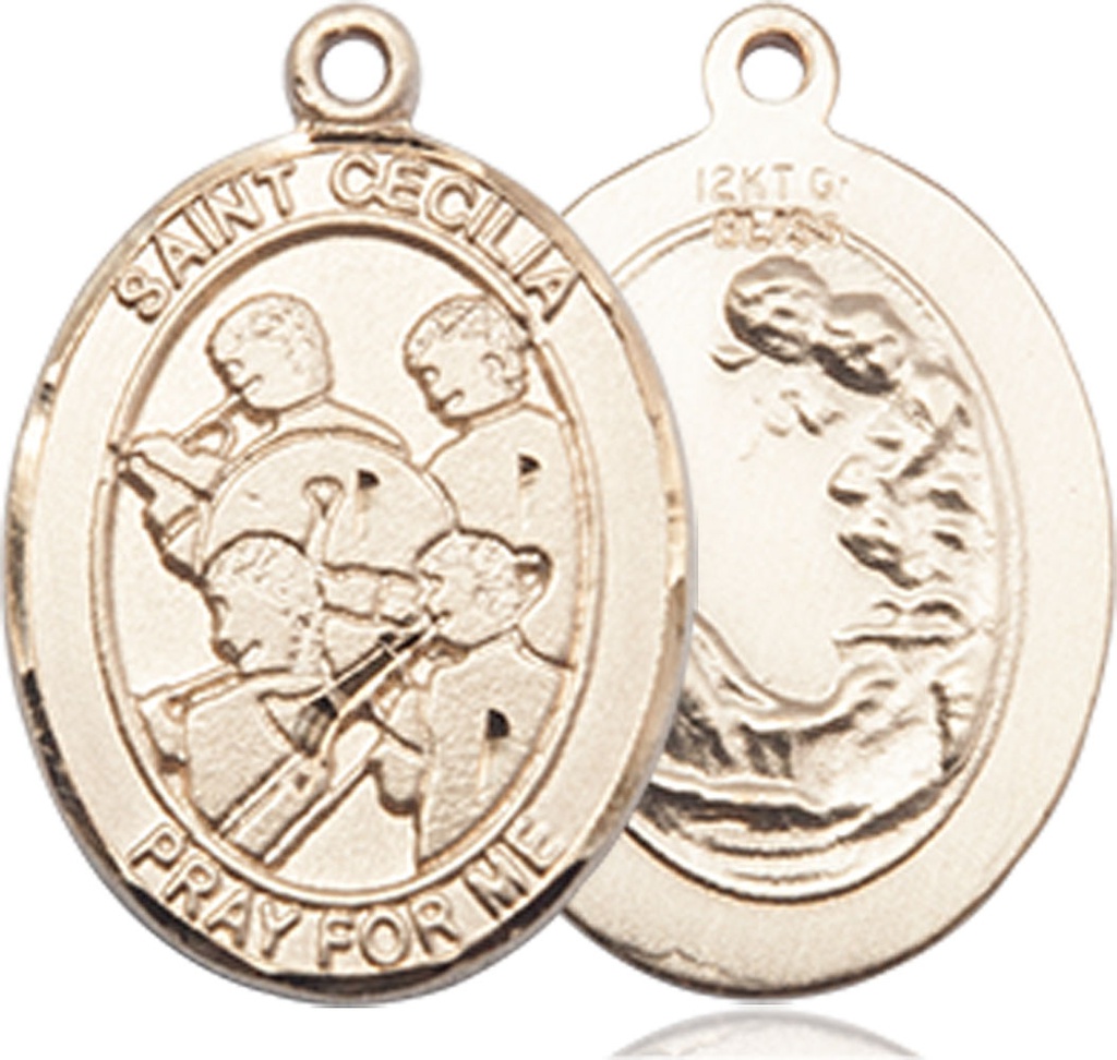 14kt Gold Filled Saint Cecilia Marching Band Medal