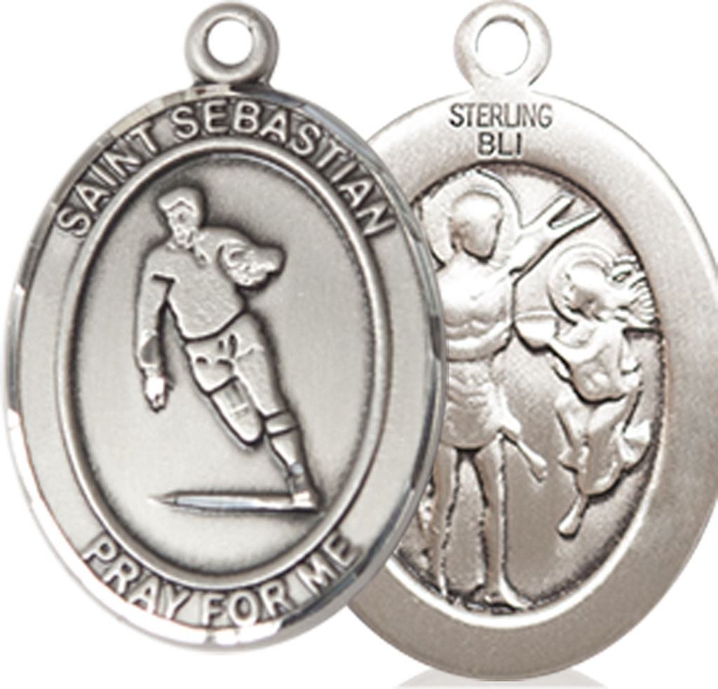Sterling Silver Saint Sebastian Rugby Medal