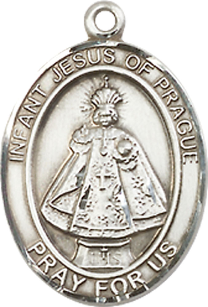 Sterling Silver Infant of Prague Medal