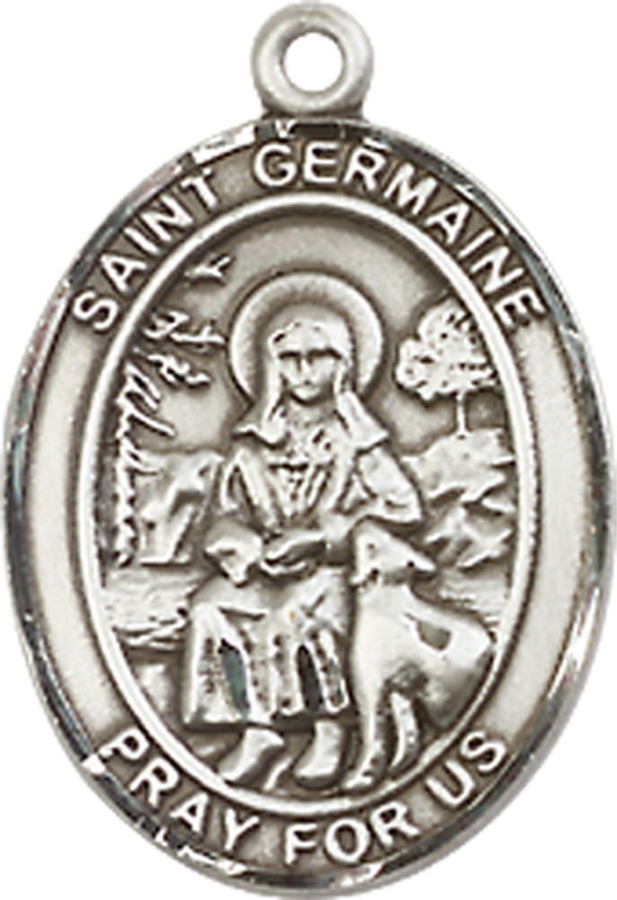 Sterling Silver Saint Germaine Cousin Medal