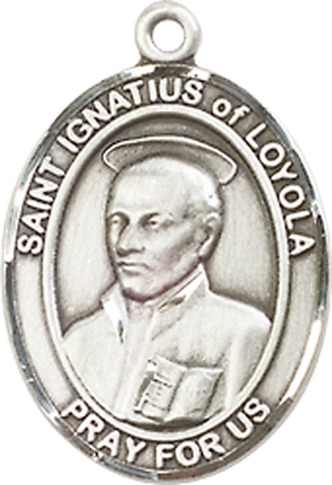 Sterling Silver Saint Ignatius of Loyola Medal - With Box