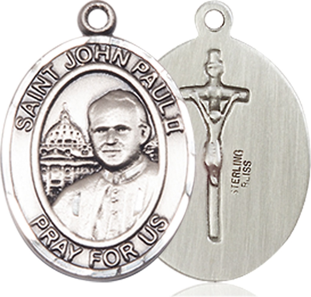 Sterling Silver Saint John Paul II Medal