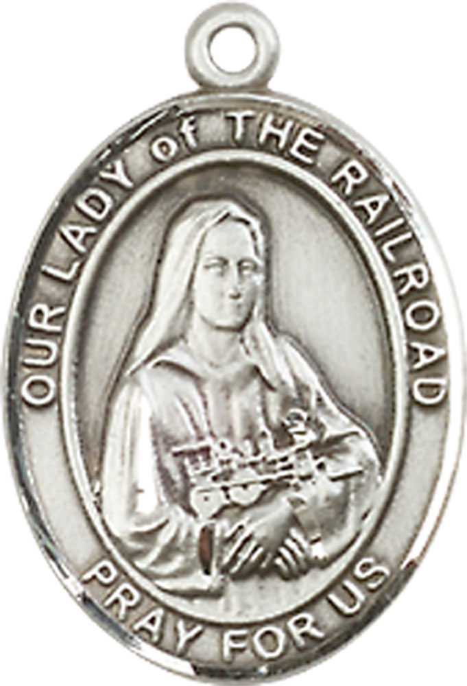Sterling Silver Our Lady of the Railroad Medal