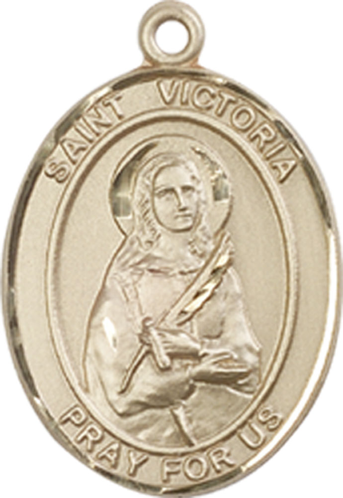 14kt Gold Filled Saint Victoria Medal