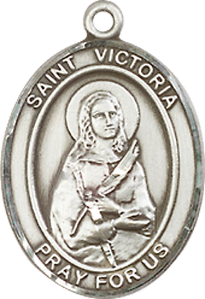 Sterling Silver Saint Victoria Medal