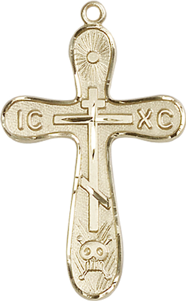 14kt Gold Golgotha Cross Medal