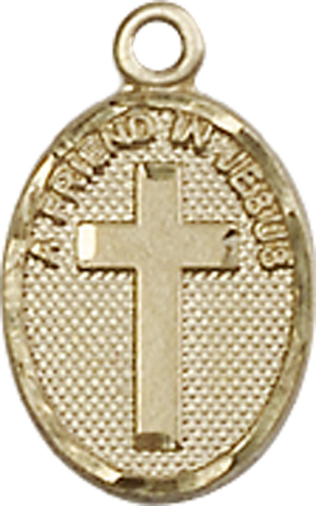14kt Gold Friend In Jesus Cross Medal