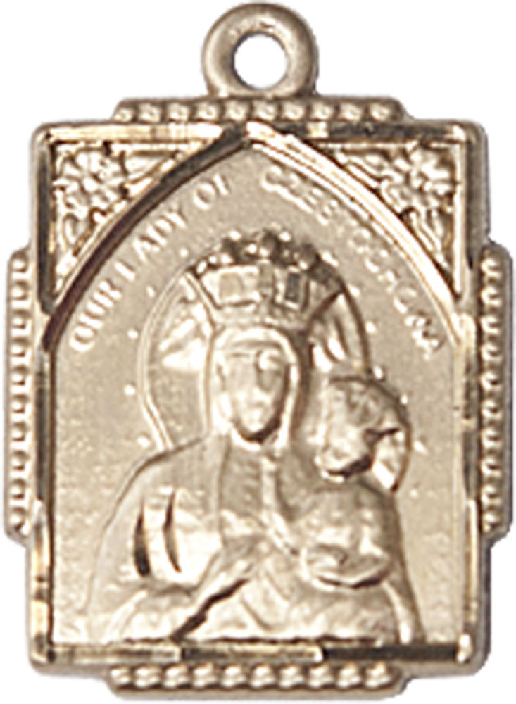 14kt Gold Our Lady of Czestochowa Medal