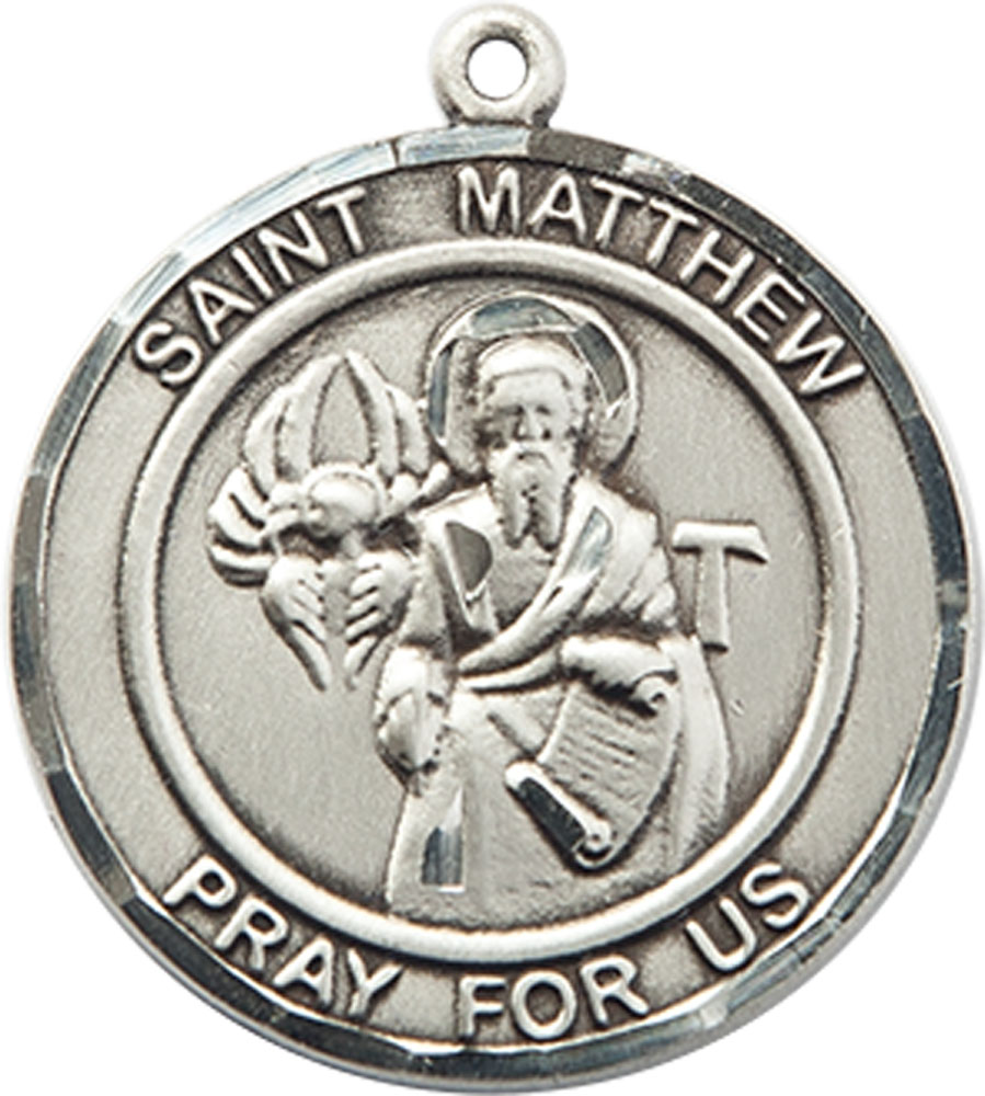 Sterling Silver Saint Matthew the Apostle Medal