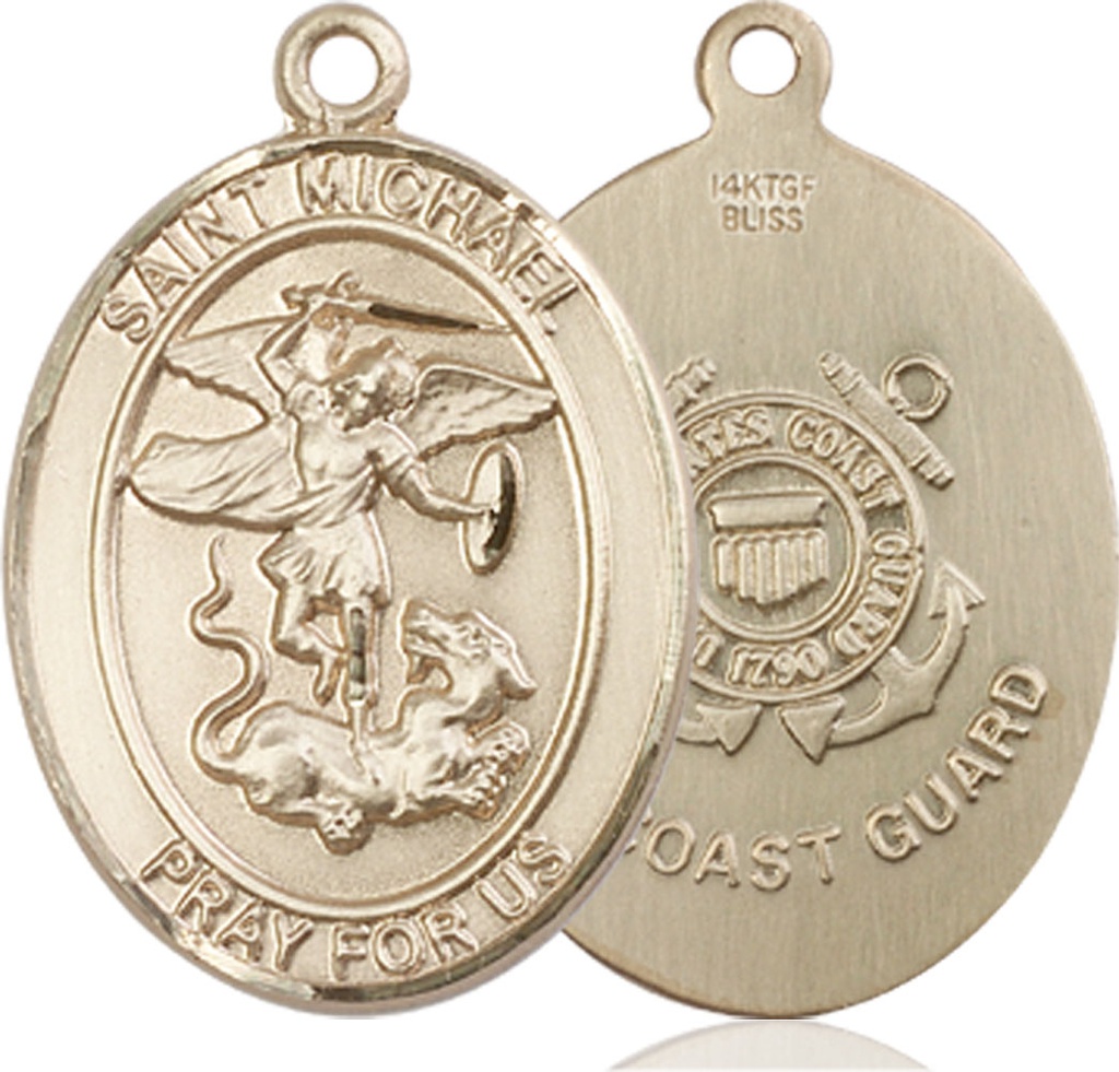 14kt Gold Filled Saint Michael Coast Guard Medal