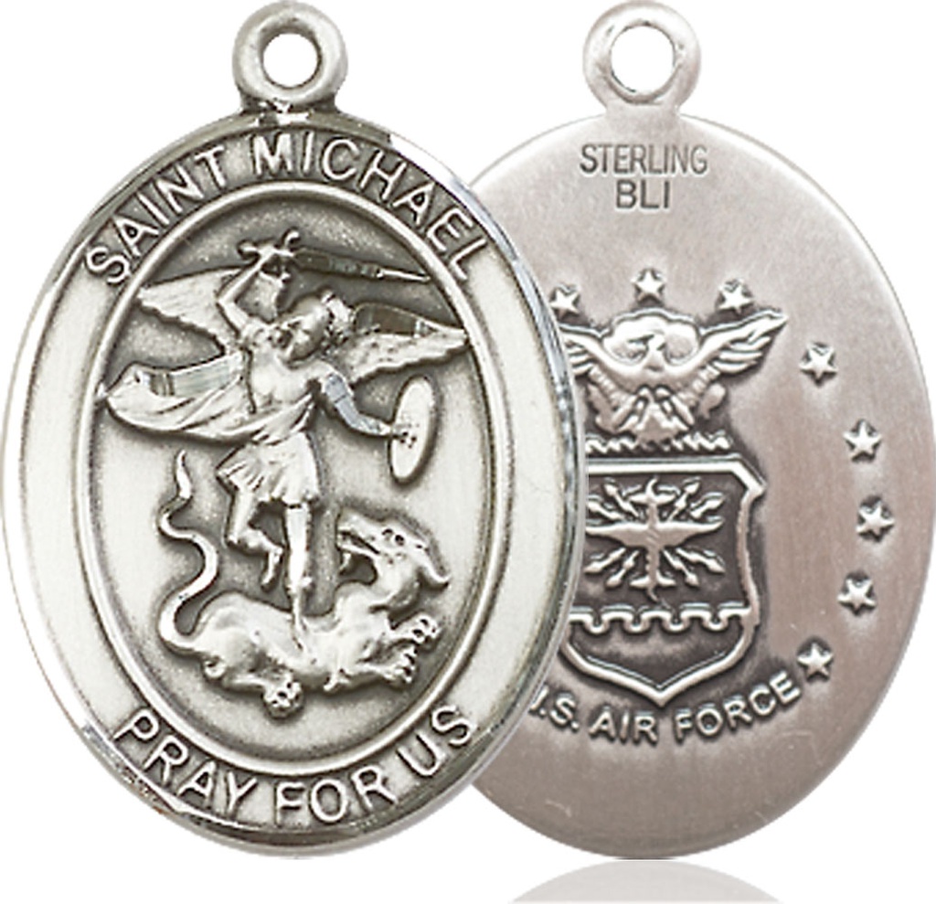 Sterling Silver Saint Michael Air Force Medal
