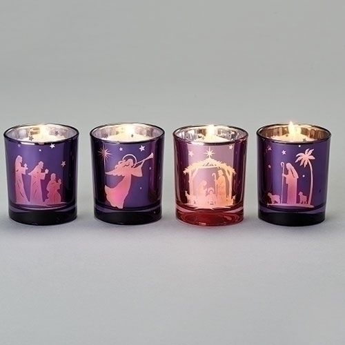 Set of 4 Advent candle holders   - Christmas