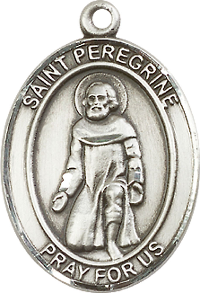 Sterling Silver Saint Peregrine Laziosi Medal